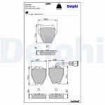 DELPHI Brake Pad Set,  disc brake LP1633