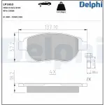 DELPHI Brake Pad Set,  disc brake LP1653