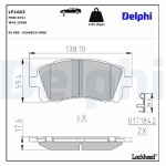 DELPHI Brake Pad Set,  disc brake LP1663