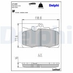 DELPHI Brake Pad Set,  disc brake LP1689