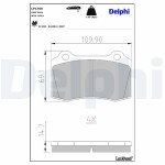 DELPHI Brake Pad Set,  disc brake LP1700