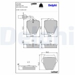 DELPHI Brake Pad Set,  disc brake LP1703