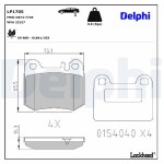 DELPHI Brake Pad Set, disc brake LP1705