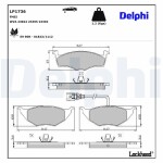 DELPHI Brake Pad Set,  disc brake LP1736