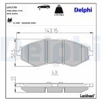 DELPHI Brake Pad Set,  disc brake LP1779