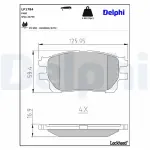 DELPHI Brake Pad Set,  disc brake LP1784