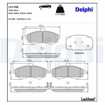 DELPHI Brake Pad Set,  disc brake LP1788
