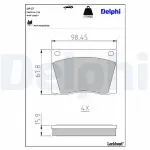 DELPHI Brake Pad Set,  disc brake LP17