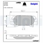 DELPHI Brake Pad Set,  disc brake LP1820