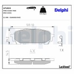 DELPHI Brake Pad Set,  disc brake LP1822