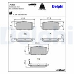 DELPHI Brake Pad Set,  disc brake LP1829