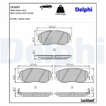DELPHI Brake Pad Set,  disc brake LP1857