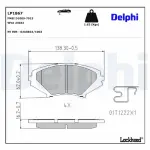 DELPHI Brake Pad Set,  disc brake LP1867