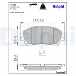 DELPHI Brake Pad Set,  disc brake LP1908