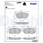 DELPHI Brake Pad Set,  disc brake LP1916