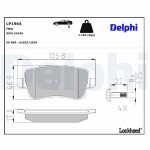 DELPHI Brake Pad Set,  disc brake LP1964