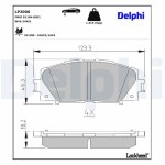 DELPHI Brake Pad Set,  disc brake LP2006
