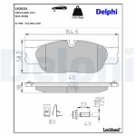 DELPHI Brake Pad Set,  disc brake LP2020