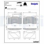 DELPHI Brake Pad Set,  disc brake LP2045