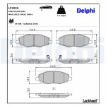 DELPHI Brake Pad Set,  disc brake LP2059