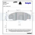 DELPHI Brake Pad Set,  disc brake LP2060