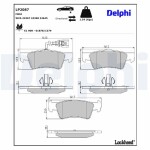 DELPHI Brake Pad Set,  disc brake LP2087