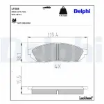 DELPHI Brake Pad Set,  disc brake LP208