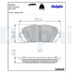 DELPHI Brake Pad Set,  disc brake LP2123