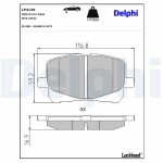 DELPHI Brake Pad Set,  disc brake LP2129