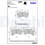 DELPHI Brake Pad Set,  disc brake LP2134