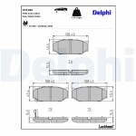 DELPHI Brake Pad Set,  disc brake LP2182