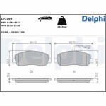 DELPHI Brake Pad Set,  disc brake LP2190