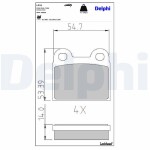 DELPHI Brake Pad Set,  disc brake LP21