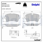 DELPHI Brake Pad Set,  disc brake LP2226