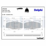 DELPHI Brake Pad Set,  disc brake LP2242