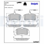 DELPHI Brake Pad Set,  disc brake LP2282