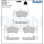 DELPHI Brake Pad Set, disc brake LP2295