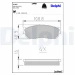 DELPHI Brake Pad Set,  disc brake LP261
