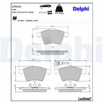 DELPHI Brake Pad Set,  disc brake LP3142