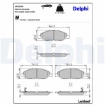 DELPHI Brake Pad Set,  disc brake LP3169
