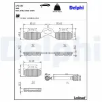 DELPHI Brake Pad Set,  disc brake LP3191