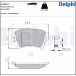 DELPHI Brake Pad Set,  disc brake LP3247