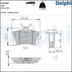 DELPHI Brake Pad Set,  disc brake LP3346