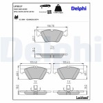 DELPHI Brake Pad Set,  disc brake LP3517