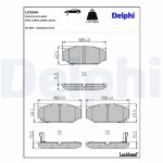 DELPHI Brake Pad Set,  disc brake LP3544