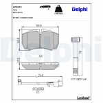 DELPHI Brake Pad Set,  disc brake LP3573