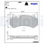 DELPHI Brake Pad Set,  disc brake LP3589