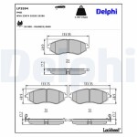 DELPHI Brake Pad Set,  disc brake LP3594