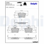 DELPHI Brake Pad Set,  disc brake LP3600
