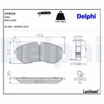 DELPHI Brake Pad Set,  disc brake LP3610
